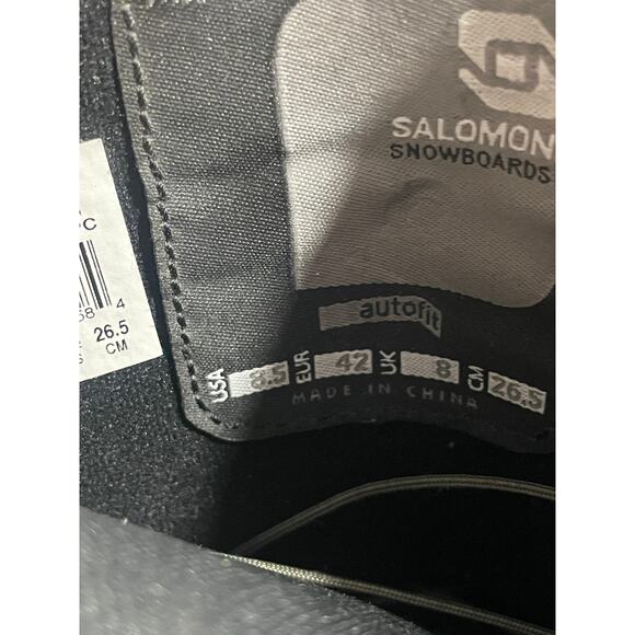 Salomon Snowboards Symbio Boots Autofit Mens Sz 8.5 42 433895 Black Snowboarding - Picture 8 of 8